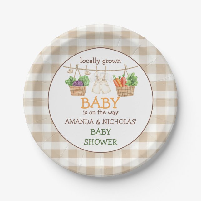 Vor Ort gebaute Babydusche Pappteller (Vorderseite)