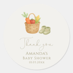 Vor Ort gebaute Babydusche Runder Aufkleber