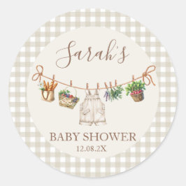 Vor Ort gebaute Babydusche Runder Aufkleber