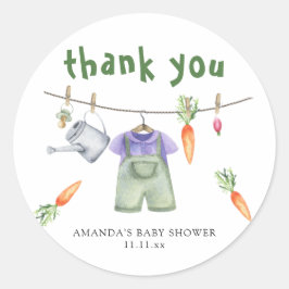 Vor Ort gewachsene Babydusche danke Runder Aufkleber