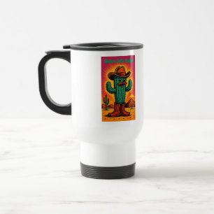 Vor und nach dem Kaffee Kaktus Cowboy Reisebecher
