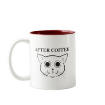 Vor und nach Kaffee Katzen-Tasse