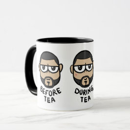 Vor/während/nach Tee Tasse