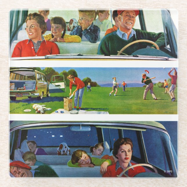 Vor, während u. nach Picknick Glasuntersetzer (Vorderseite)