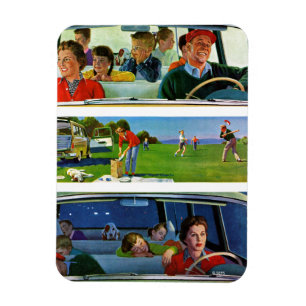 Vor, während u. nach Picknick Magnet