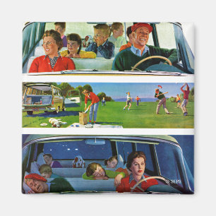 Vor, während u. nach Picknick Magnet