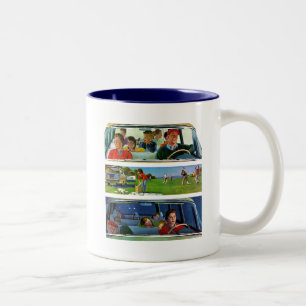 Vor, während u. nach Picknick Zweifarbige Tasse