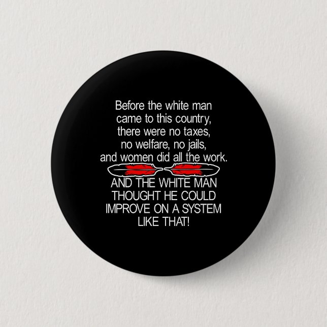 Vor weißem Mann kam 2 USA-Schwarzes Button (Vorderseite)