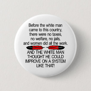 Vor weißem Mann kamen 2 USA Button