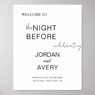 Vor Welcom Minimalistische Probe Poster