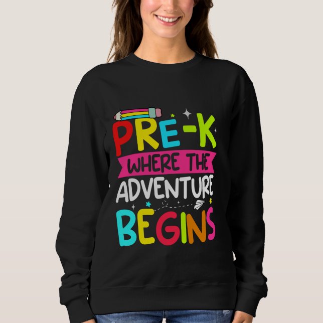 Vorab, wo das Erlebnis beginnt Sweatshirt (Vorderseite)