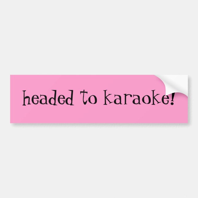 vorangegangen zum Karaoke! Autoaufkleber (Vorne)