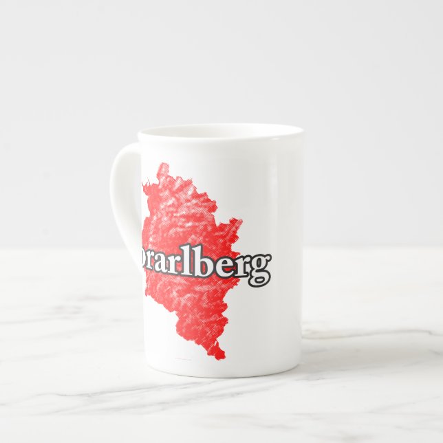 Vorarlberg Prozellantasse (Vorderseite Links)