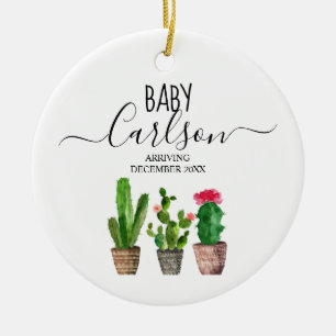 Voraussichtliche Kindergartenverkündung Kakteen Keramik Ornament