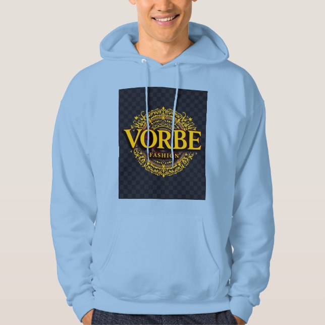 VORBE Fashion Gold Monogram Herren Premium Hoodie (Vorderseite)