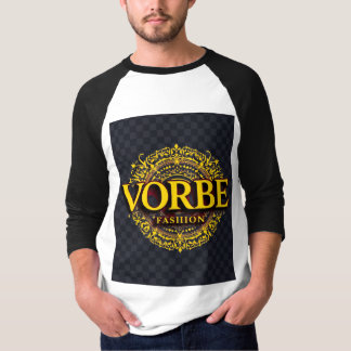VORBE Fashion Premium Gold Monogram Raglan T - Shi T-Shirt