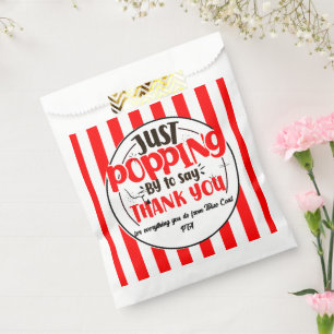 vorbeikommen, um Danke zu sagen Popcorn Freiwillig Geschenktütchen