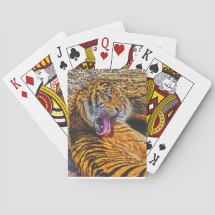 Vorbereiten von Sumatran Tiger Big Cat Wildlife Spielkarten