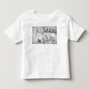 Vorbereitendes Zeichnen für das letzte Abendessen Kleinkind T-shirt
