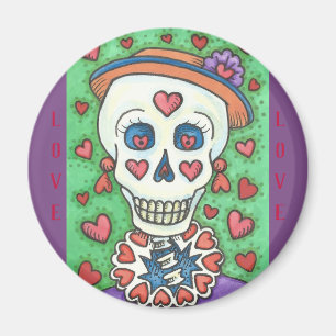 VORBEREITET IHR LADY SKELETON MAGNET