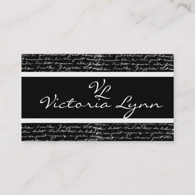 vorbereitet visitenkarte (Vorderseite)