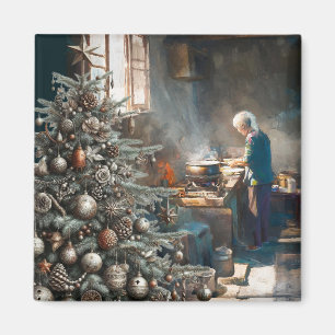 VORBEREITUNG AUF DAS WEIHNACHTSESSEN MAGNET