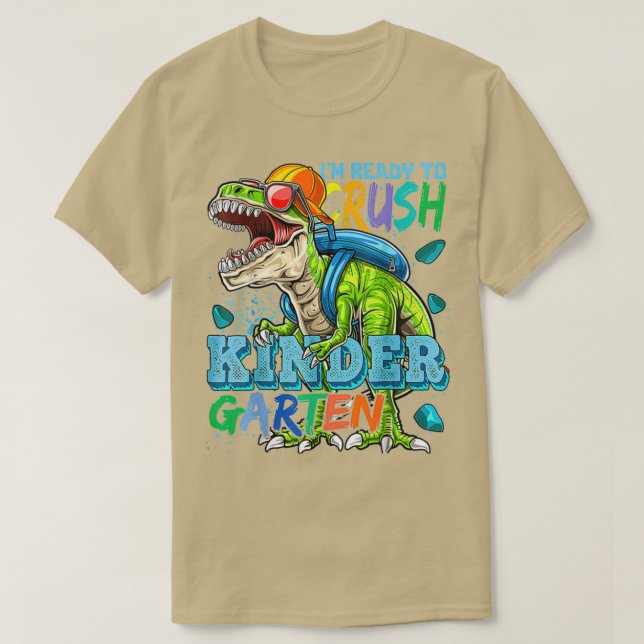 Vorbereitung auf den Crush Kindergarten Dinosaurie T-Shirt (Design vorne)
