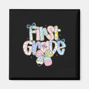 Vorbereitung auf den Floral-Back-to-School-Ersten- Magnet