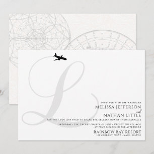 Vorbereitung auf den Start L der ersten Hochzeitsf Einladung