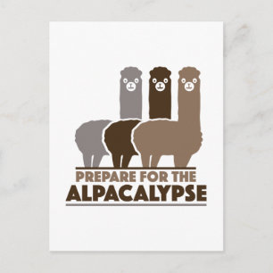 Vorbereitung auf die Alpacalypse Postkarte
