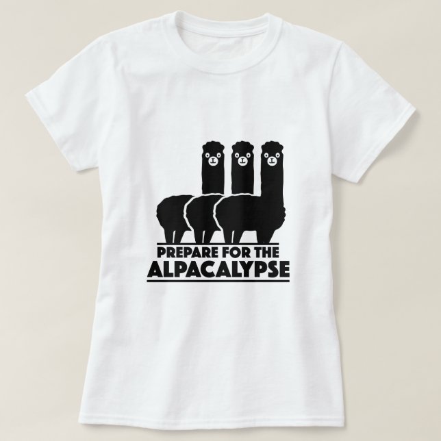 Vorbereitung auf die Alpacalypse T-Shirt (Design vorne)
