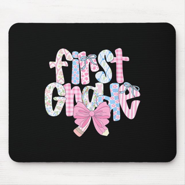 Vorbereitung auf die erste Klasse Lehrer Blaue Flo Mousepad (Vorne)