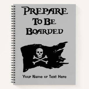 Vorbereitung auf die Flagge des Schwarzen Piraten Notizbuch