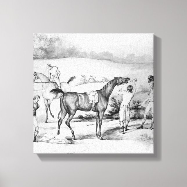 Vorbereitung auf ein Rennen Leinwanddruck (Vorderseite)