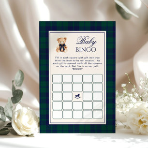 Vorbereitung Baby v Bingo Teddybär Navy Karo Spiel
