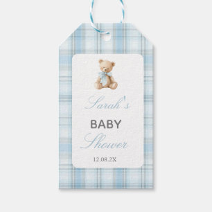 Vorbereitung Bär Baby Shower Junge Geschenkanhänger