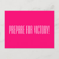 VORBEREITUNG FÜR SIEG-Positives Zitat Hot Pink