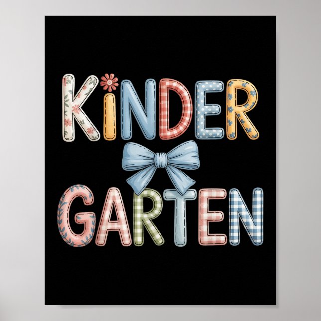 Vorbereitung Kindergarten-Lehrer-Team-Bogen Zurück Poster (Vorne)