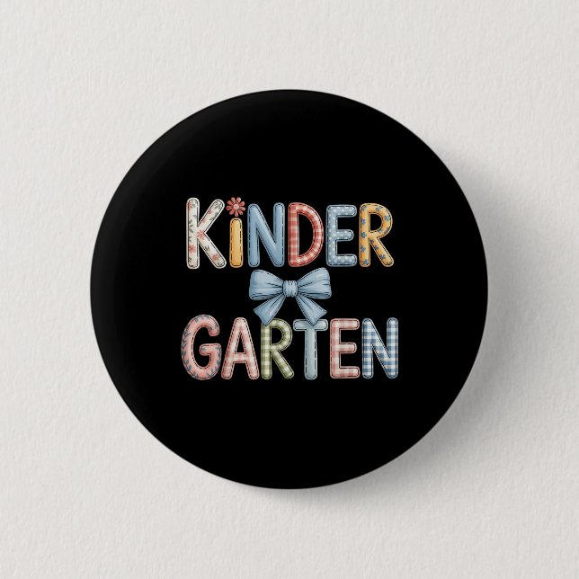 Vorbereitung Kindergarten-Lehrer-Team-Bow Zurück z Button (Vorderseite)