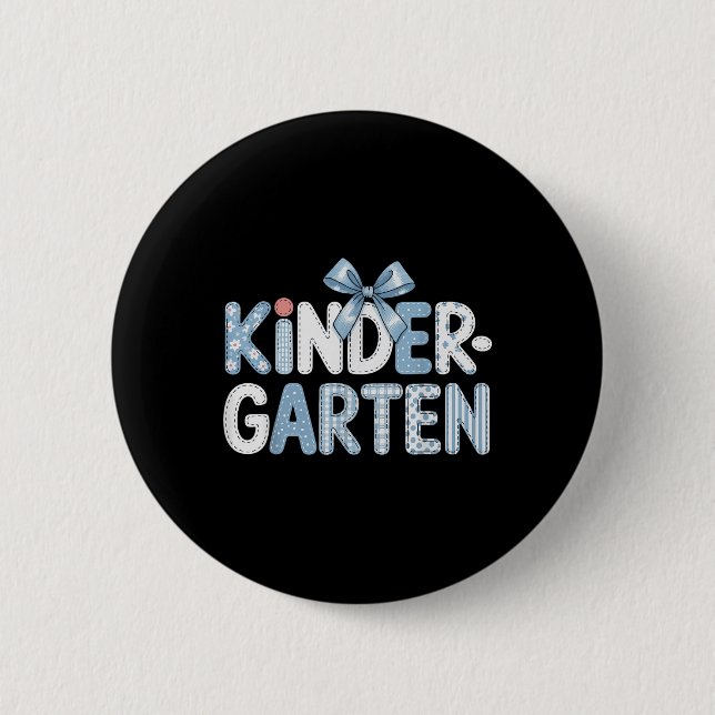 Vorbereitung Kindergarten-Lehrer-Team-Bow Zurück z Button (Vorderseite)