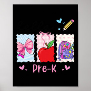 Vorbereitung Mädchen Zurück zur Schule Hallo Vorki Poster