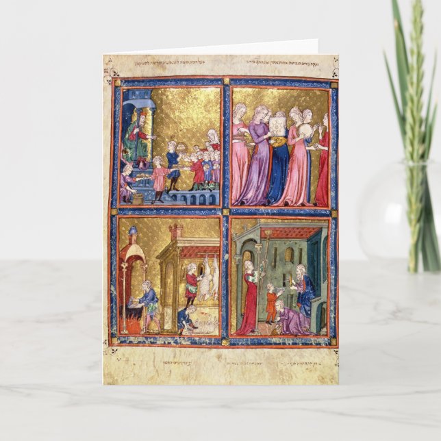 Vorbereitungen für das Passahfest Karte (Vorderseite)