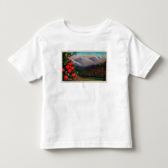Vorberg-orange Waldung im WinterState Kleinkind T-shirt (Vorderseite)