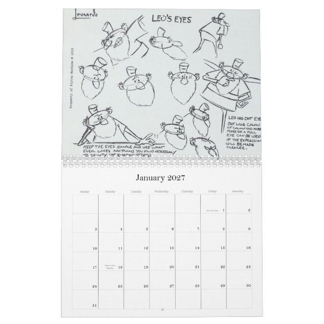 Vorbildlicher Blattkalender LEONARDO 2010 Kalender (Jan 2027)