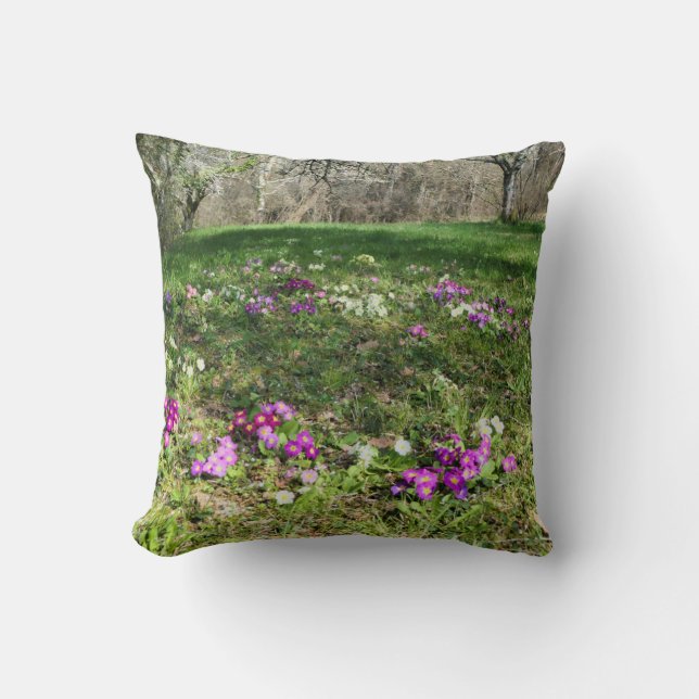 Vorbote des Spring Throw Cushion Kissen (Vorderseite)