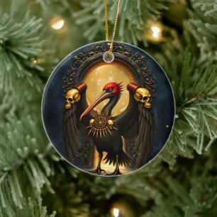 Vorboter des Goldenen Tors Der nächtliche Pelikan Keramik Ornament