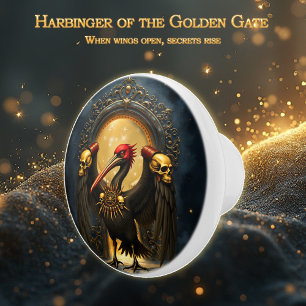 Vorboter des Goldenen Tors Der nächtliche Pelikan Keramikknauf
