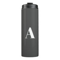 Vorbuchstabe, in Monogramm, kohlegrau, weiß