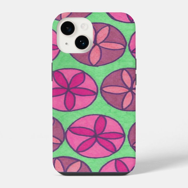 Vorbürgerliche Blumen iPhone 14 Hülle (Rückseite)