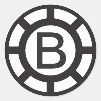 Vordefinierter Mit Monogramm Aufkleber